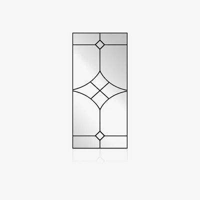 The Range Handcrafted Art Nouveau Diamond Wall Mirror - Black