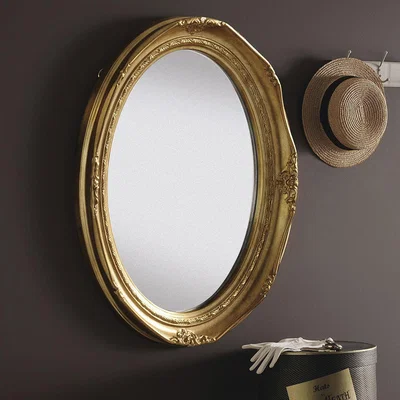 The Range Traditional Oval Mirror Gold 51 x 61cm - Gold
