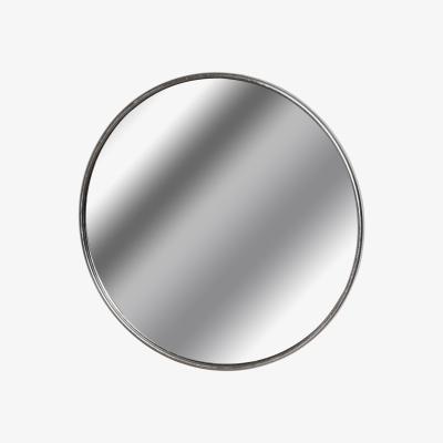 The Range Large Circular Metal Wall Mirror Modern Decor - Silver