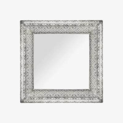 The Range Elysian Silver Quatrefoil Mirror - Silver