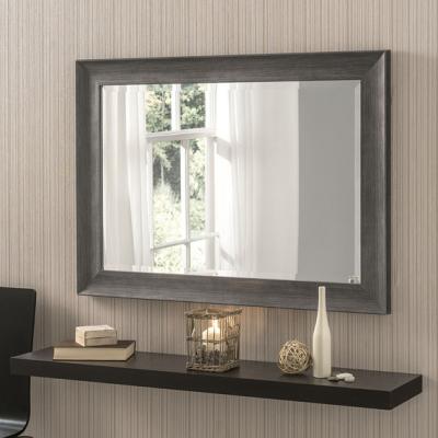 The Range Grey Scooped Rectangular Framed Mirror - Dark Grey