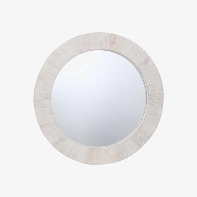 The Range Thea Textured Wooden Mirror - White