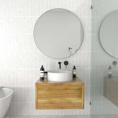 The Range Round Satin Brass Stainless Steel Framed Mirror - 900mm - Satin Brass