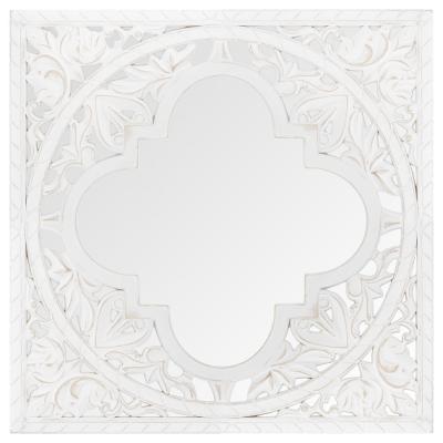 The Range Ornate Quatrefoil Mirror - White