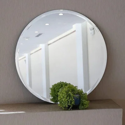 The Range 60x60 cm Frameless Round Wall Mounted Mirror - Silver