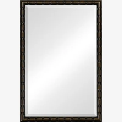 The Rug Seller Chirk Rectangular Mirror by William Yeoward in Faux Bronze