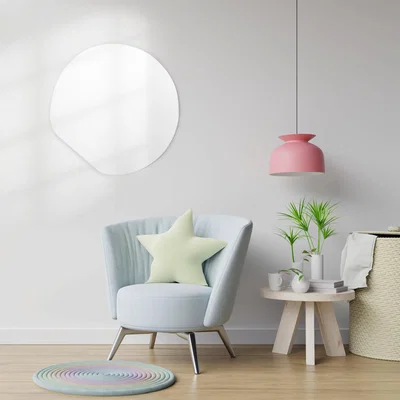 Sazy Orchid Wall Mirror, Clear, 60x60 cm