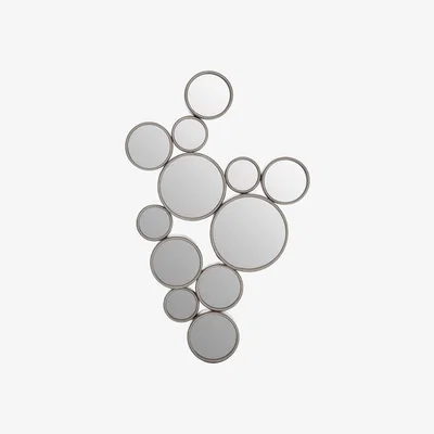 Teddy Beau Teddy's Collection Perry Silver Finish Wall Mirror / Small