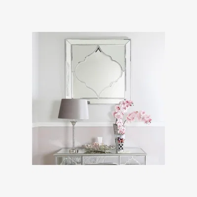 Teddy Beau Deco Home Sahara Marrakech Moroccan Mirrored Silver Large Wall Mirror | Outlet