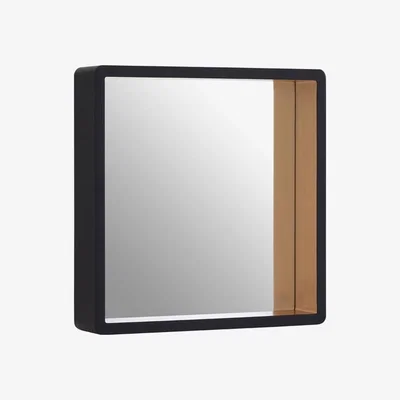 Teddy Beau Teddy's Collection Graham Gold Edge Black Wall Mirror / Small
