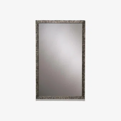 Tobias Oliver Porta Romana I Small Rectangular Trevose Mirror I Burnt Silver