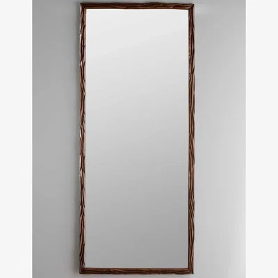 Tobias Oliver Porta Romana | Laurel Mirror Rectangular Large | French Brass