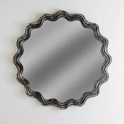 Tobias Oliver Porta Romana | Clam Shell Mirror Round | Burnt Ochre