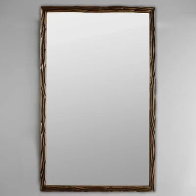 Tobias Oliver Porta Romana | Laurel Mirror Rectangular Small | French Brass