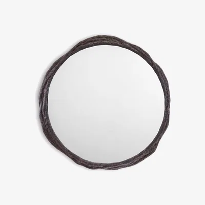 Tobias Oliver Porta Romana I Bark Mirror I Burnt Wood