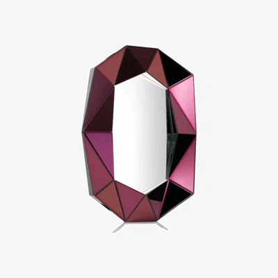 Tobias Oliver Reflections Copenhagen | Diamond Mirror Small Burgundy