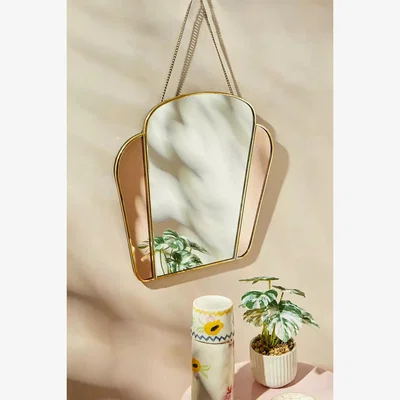 Urban Outfitters Art Deco Wall Mirror - Grey 36.8cm x 78.7cm at Urban Outfitters