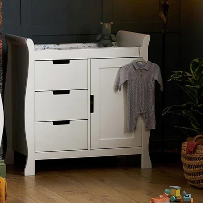 Habitat Obaby Stamford Sleigh Changing Unit - White