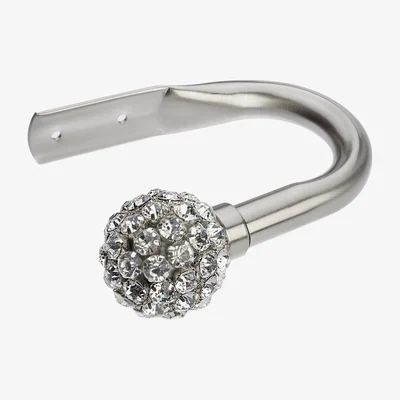 Dunelm Diamante Cluster Satin Silver Holdbacks Silver