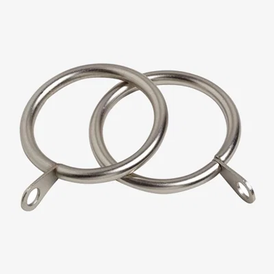 Dunelm Oslo Pack of 6 22/25mm Curtain Rings Satin Silver