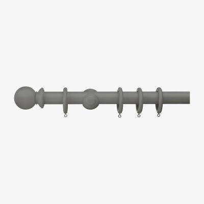 Dunelm Sherwood Ball Finial Painted Wooden Curtain Pole Grey