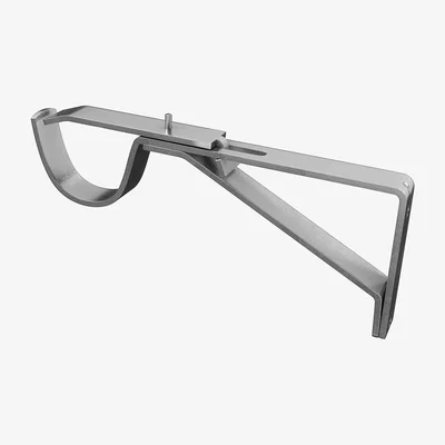 Dunelm Ashton Pack of 2 Metal Bay Pole Brackets Chrome