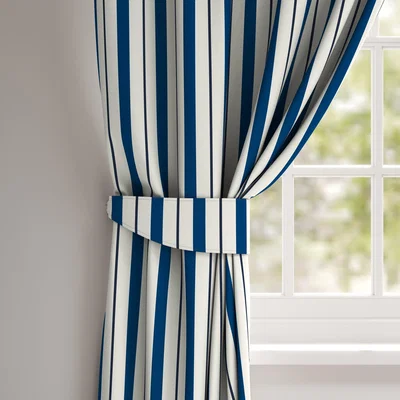 Dunelm Coastal Seaton Stripe Made to Measure Tieback Seaton Stripe Navy