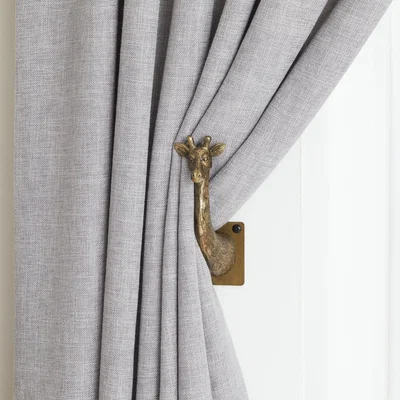 Dunelm Mix and Match Giraffe Holdbacks Antique Brass