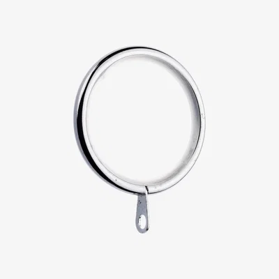 Dunelm Pack of 6 Lined Metal Curtain Rings Dia. 28mm Silver