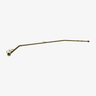 Dunelm Ashton 19mm Fixed 4m Eyelet Bay Curtain Pole Antique Brass