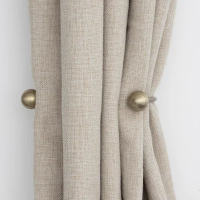 Dunelm Ball Double Layer Curtain Holdbacks Antique Brass