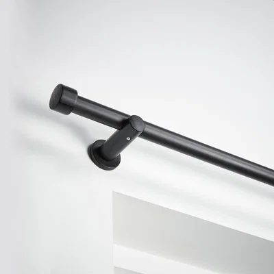 Dunelm Trinity Wooden Eyelet Curtain Pole Dia. 28mm Black
