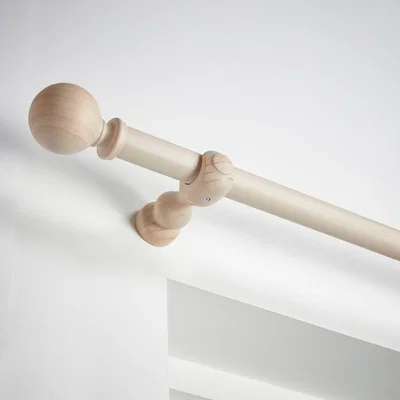 Dunelm Churchgate Wooden Curtain Pole Dia. 35mm Natural