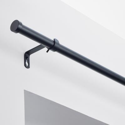 Dunelm Trinity Satin Steel Extendable Curtain Pole Dia. 16/19mm Matt Black