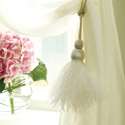 Dunelm Feather Curtain Tieback White