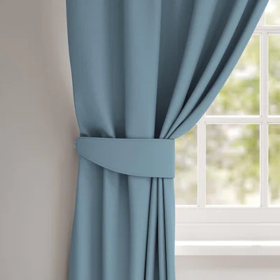 Dunelm Panama Cotton Made to Measure Tieback Panama Blue
