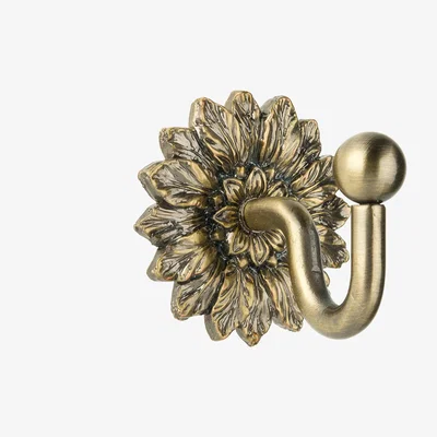 Dunelm Leaf Curtain Hooks Antique Brass