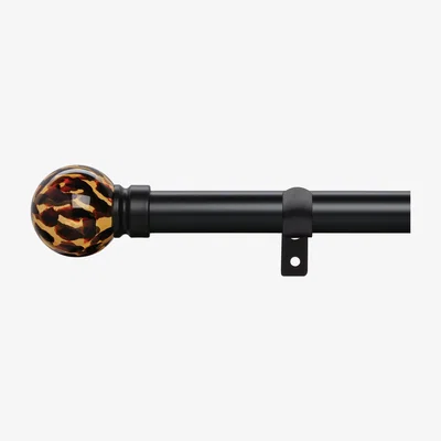 Dunelm Mix and Match Pair of Tortoise Shell Finials Dia. 25/28mm Black/Yellow