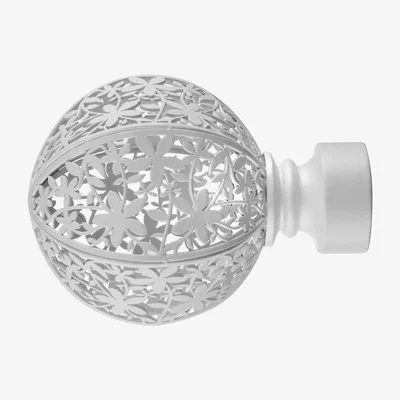 Dunelm Mix and Match 28mm Foliage Ball Finials White