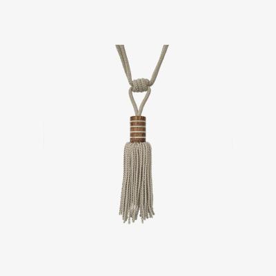 Dunelm Wooden Tassel Tiebacks Mushroom