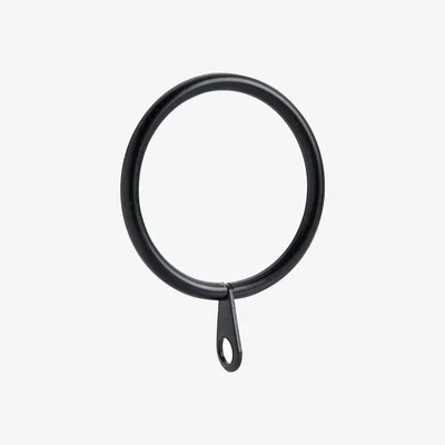 Dunelm Oslo Pack of 6 22/25mm Curtain Rings Matt Black