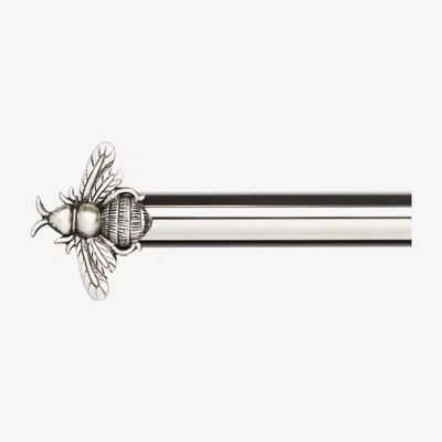 Dunelm Mix and Match Bee Finials Pair Satin Steel (Silver)