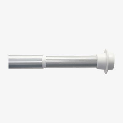 Dunelm Easy Fit 60 Second Satin Silver Extendable Tension Curtain Pole Dia. 19/22mm Satin Silver