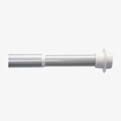 Dunelm Easy Fit 60 Second Satin Silver Extendable Tension Curtain Pole Dia. 19/22mm Satin Silver