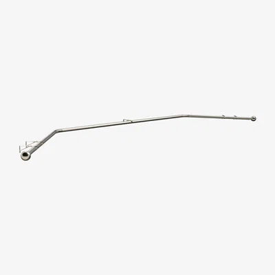Dunelm Ashton 19mm Fixed 4m Eyelet Bay Curtain Pole Satin Steel (Silver)