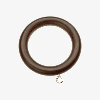 Dunelm Swish Sherwood Pack of 6 Curtain Rings Brown