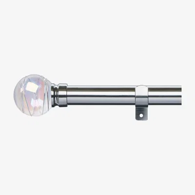 Dunelm Mix and Match Pair of Iridescent Dayna Finials Dia. 25/28mm Silver