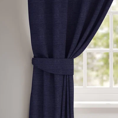 Dunelm Belvoir Recycled Polyester Made to Measure Tieback Belvoir Indigo