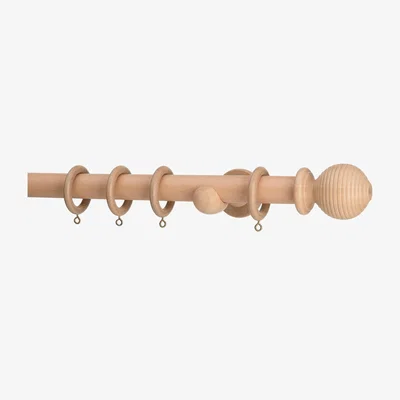 Dunelm Maine Wooden Curtain Pole Dia. 28mm Light Brown / Natural