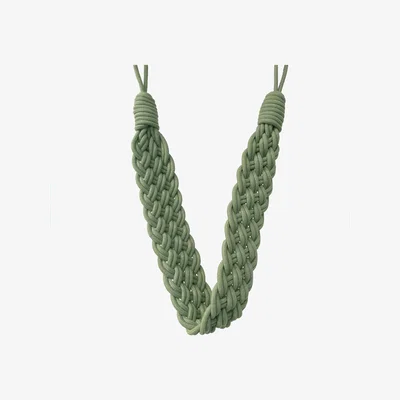 Dunelm Cotton Plaited Sage Tiebacks Sage
